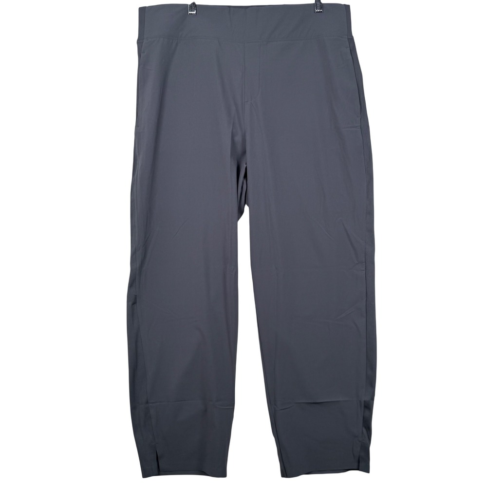Womens XL Ankle Pant Blue Gray Stretch Recycled Travel Gorpcore Utility Commuter